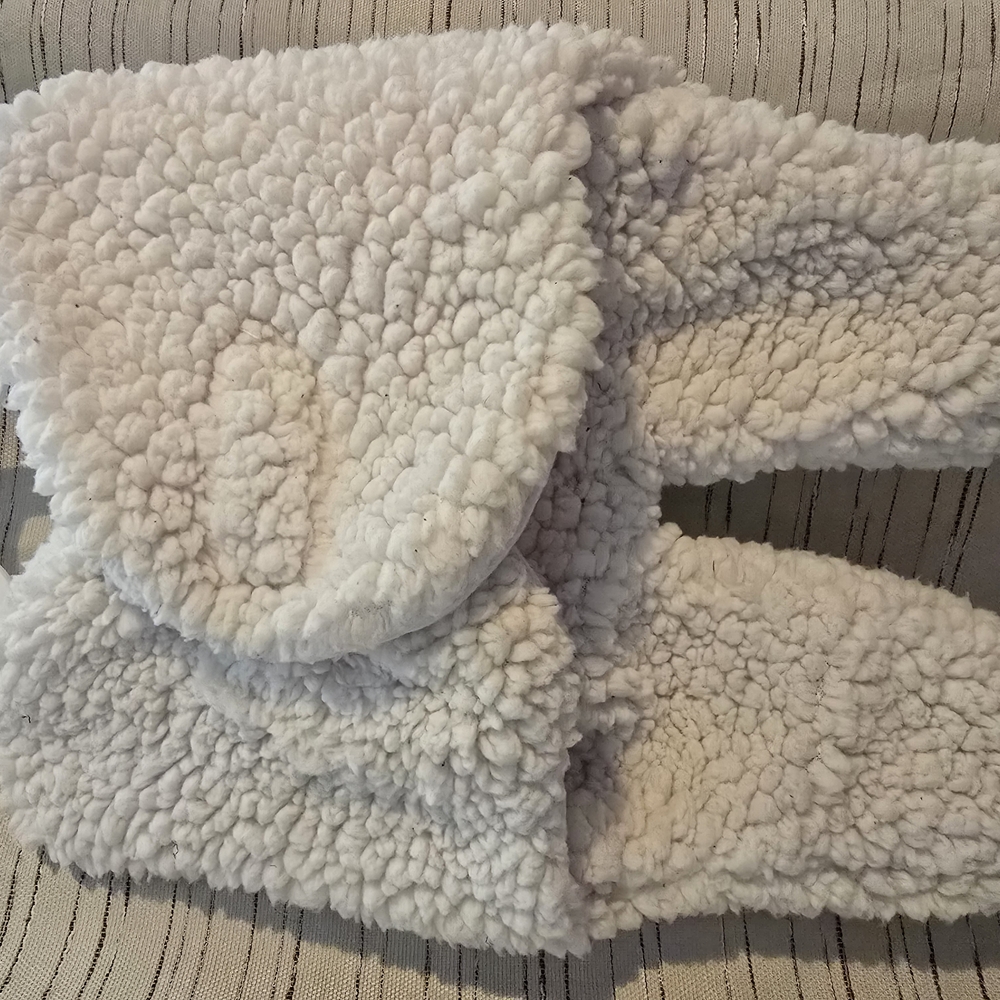 Cozy White Sherpa Scarf
